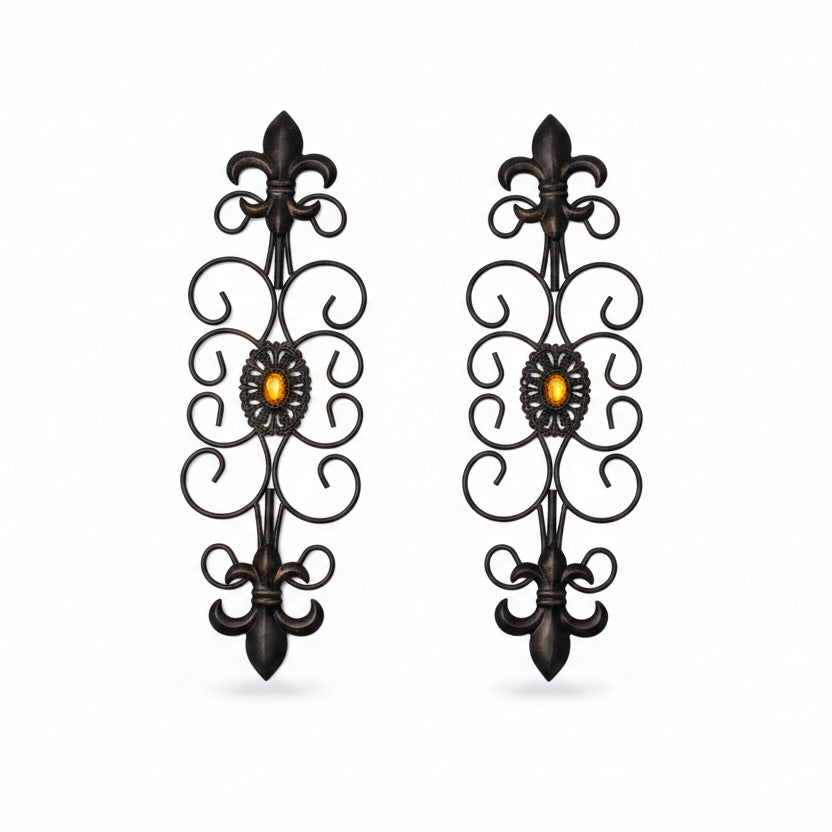 Vintage Ornate Wall Hooks – Jewelry & Earring Holder Set (Pair)