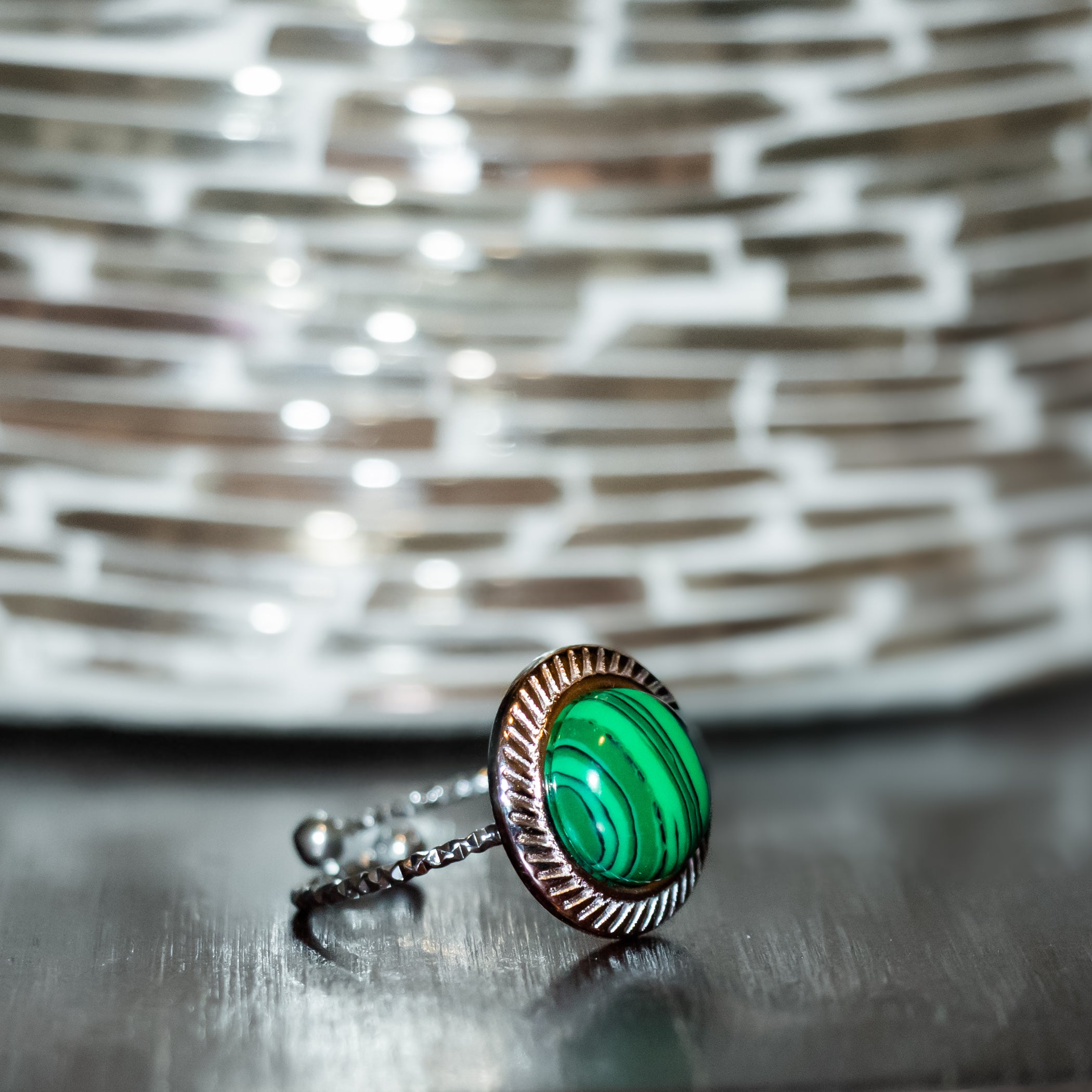 Green Stone Protection Ring