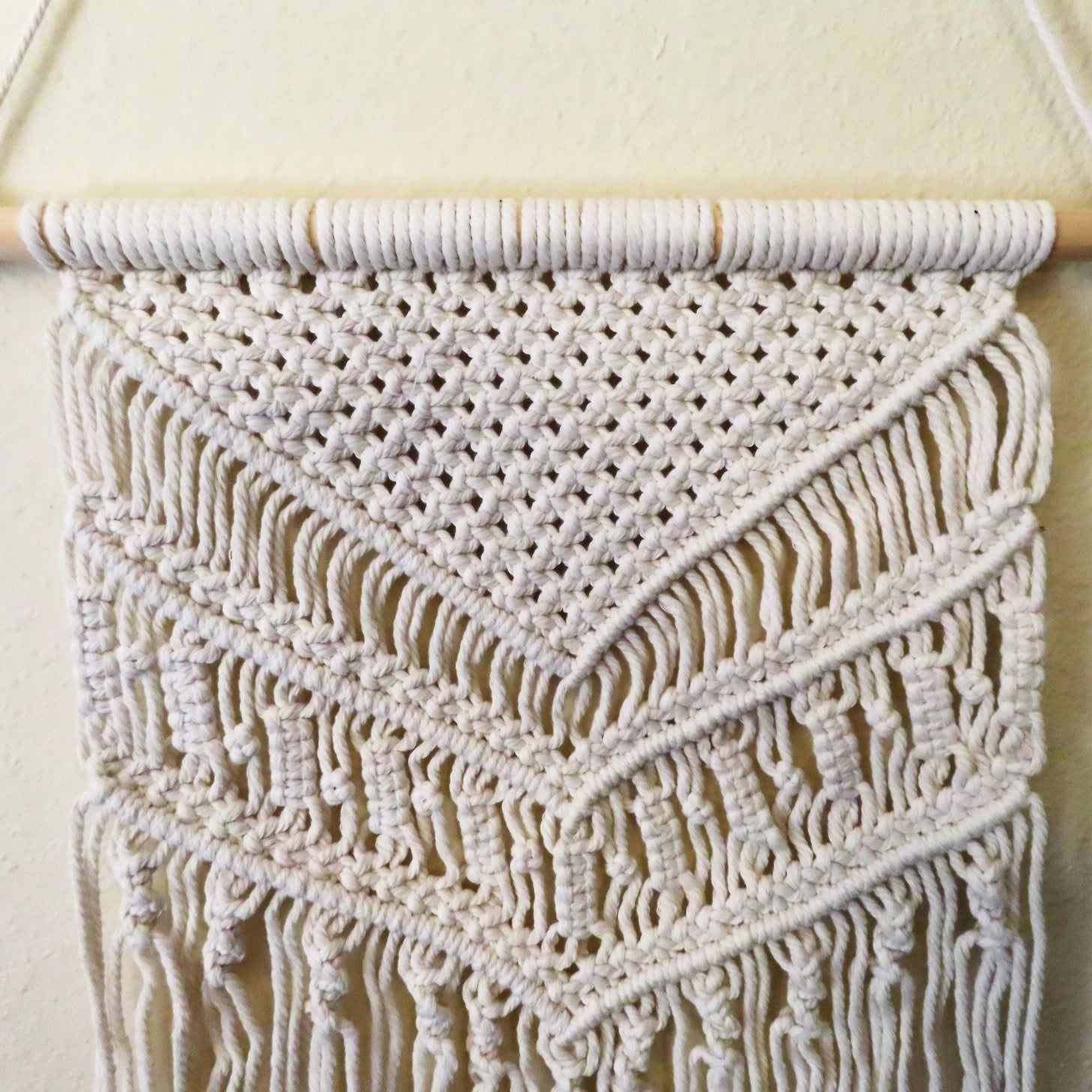 Handwoven Macramé Wall Hanging | Boho Neutral Fiber Decor