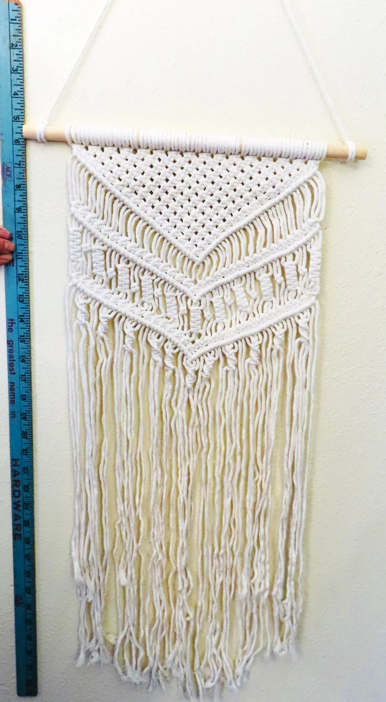 Handwoven Macramé Wall Hanging | Boho Neutral Fiber Decor