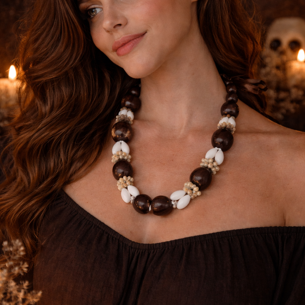 Earth Tone Beaded Necklace