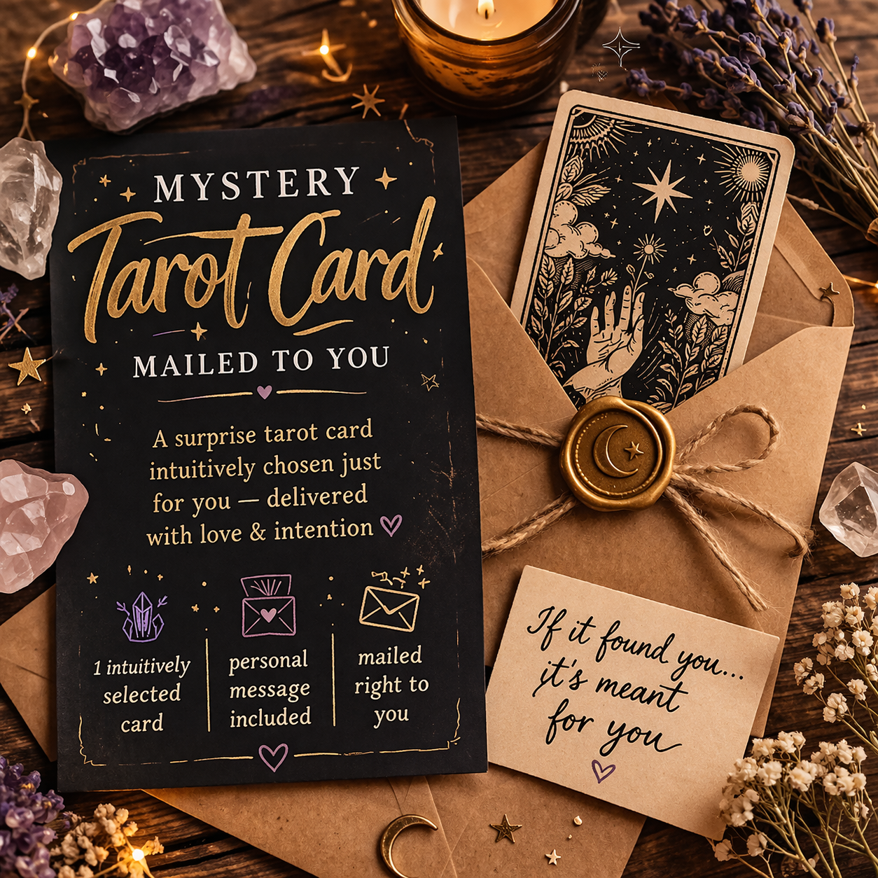 🔮 Mystery Tarot Card – Mailed to You